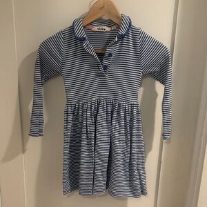 Mini Boden Blue and White Striped Kids Dress
